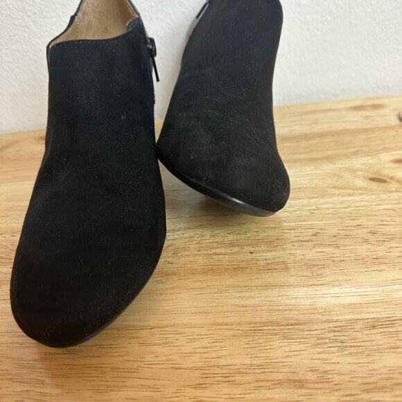 Naturalizer Black Suede & Leather Ankle Booties Size 8.5 - Picture 9 of 16